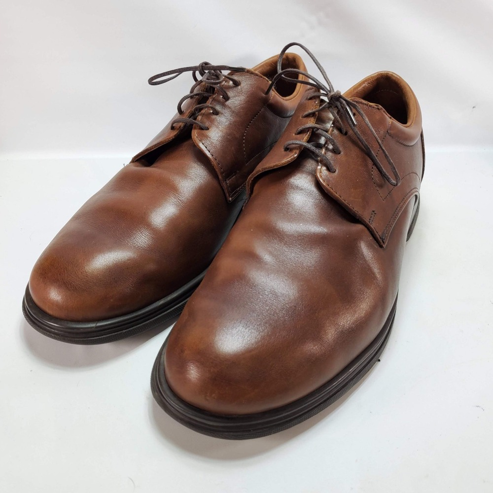 Allen Edmonds Commuter Derby Mens 12 Brown Leather Lace Up Dress Shoes 3619